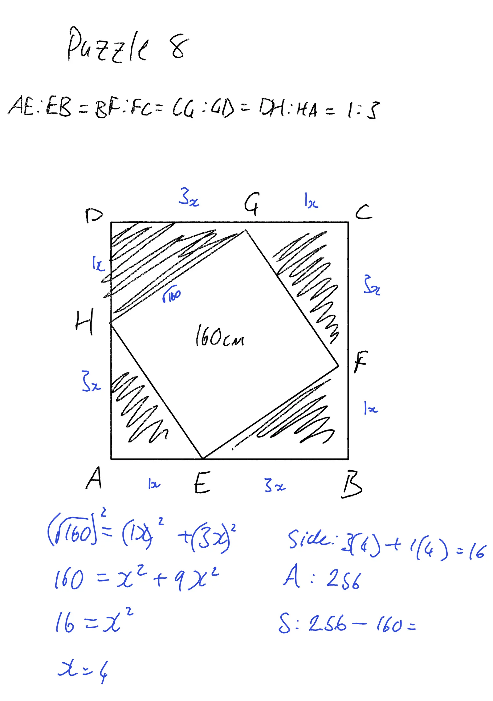 Puzzle 8, handwritten page 1